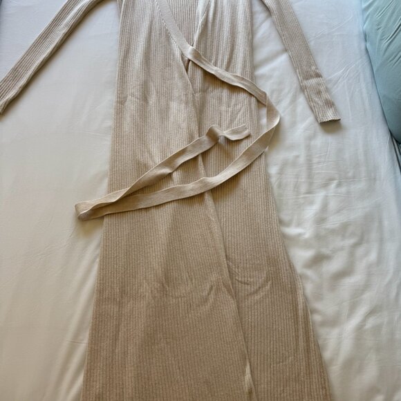 BRAND NEW (with tag) MANGO Rib Wrap Long Knit Cardigan - Picture 3 of 4